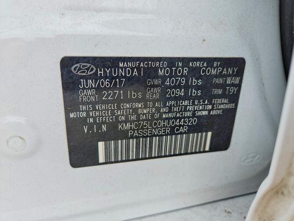 2017 HYUNDAI IONIQ Blue