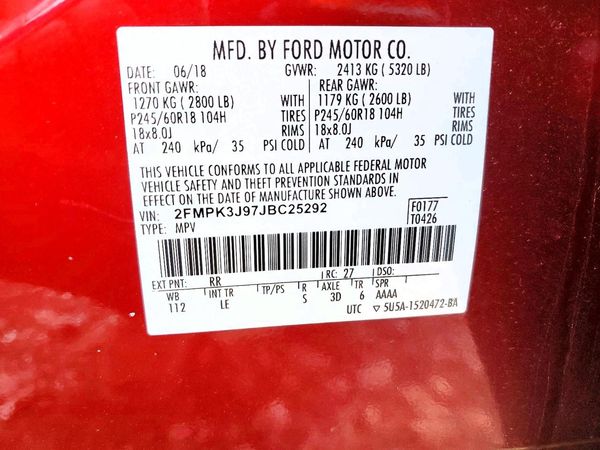 2018 FORD EDGE SEL