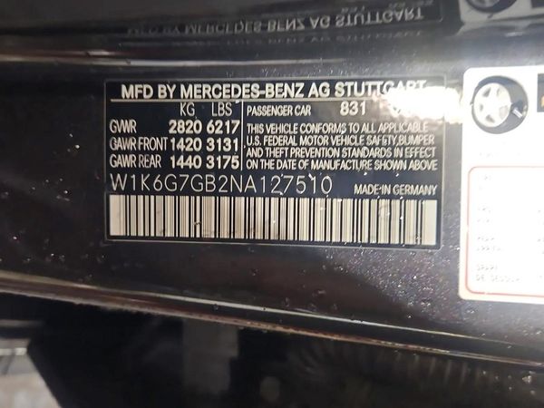 2022 MERCEDES-BENZ S S580 4MATIC