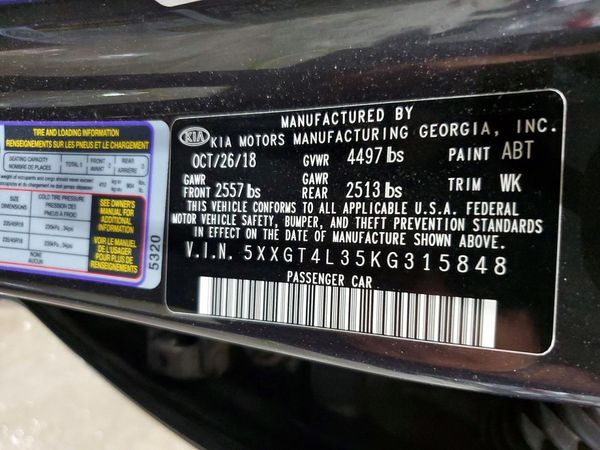 2019 KIA OPTIMA LX, S