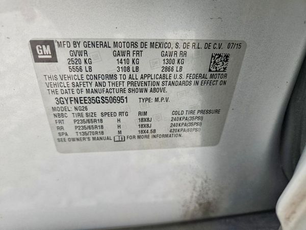 2016 CADILLAC SRX