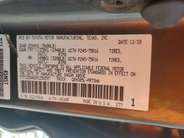 2021 TOYOTA TACOMA SR5