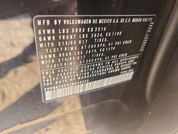 2018 VOLKSWAGEN TIGUAN 4Motion S