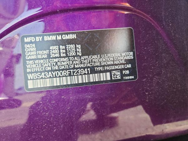 2024 BMW M3 M3 xDrive Competition — VINS