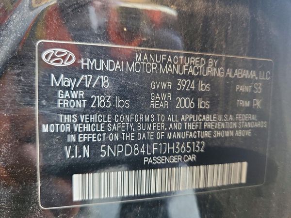 2018 HYUNDAI ELANTRA