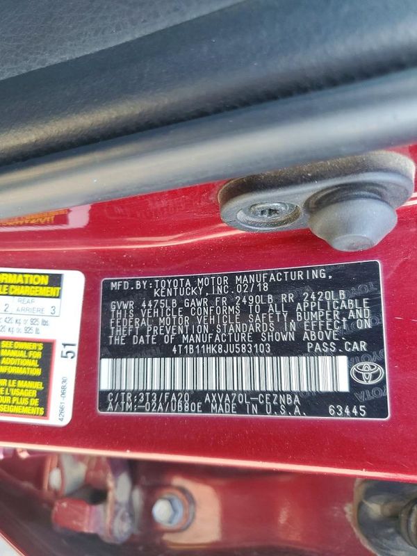 2018 TOYOTA CAMRY