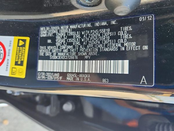 2012 TOYOTA HIGHLANDER Base/Hybrid