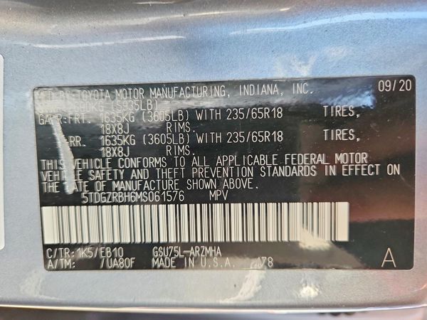 2021 TOYOTA HIGHLANDER XLE