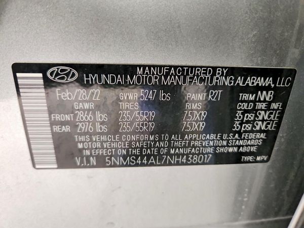 2022 HYUNDAI SANTA FE Limited