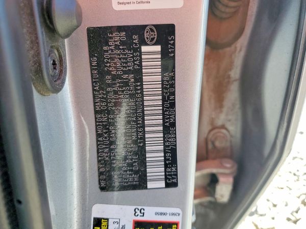 2022 TOYOTA CAMRY