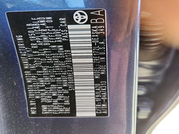 2018 TOYOTA COROLLA L/LE/SE/XLE/XSE