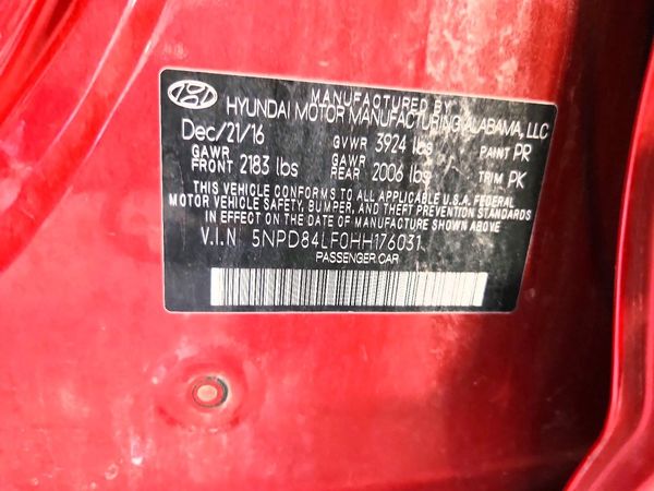 2017 HYUNDAI ELANTRA