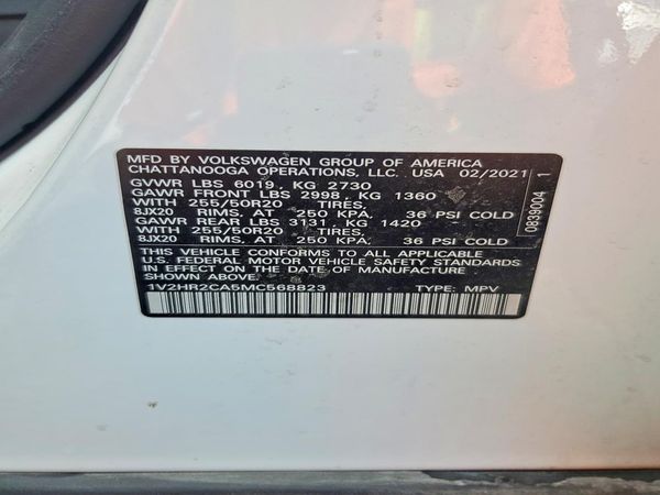 2021 VOLKSWAGEN ATLAS 4Motion SE w/ Tech