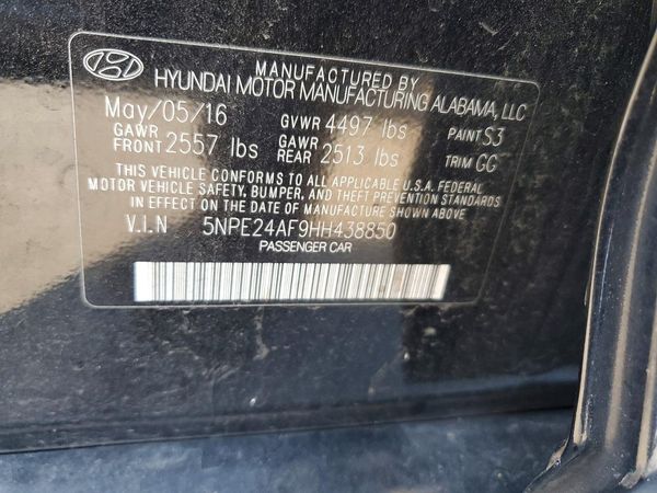2017 HYUNDAI SONATA