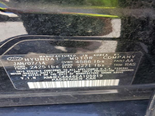 2014 HYUNDAI SONATA Hybrid/ Hybrid Limited — VINS