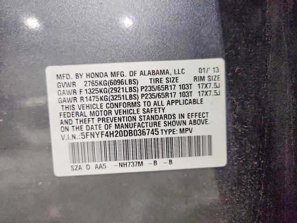 2013 HONDA PILOT LX