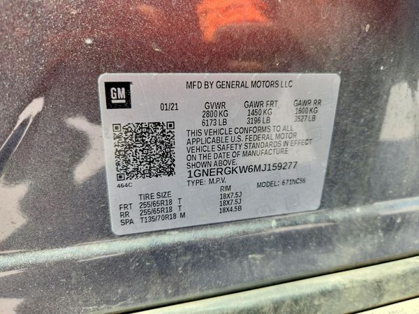 2021 CHEVROLET TRAVERSE LT