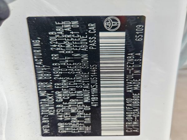 2018 TOYOTA CAMRY L/LE/SE/XLE