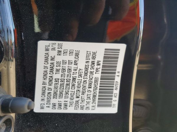 2016 HONDA CRV EX-L