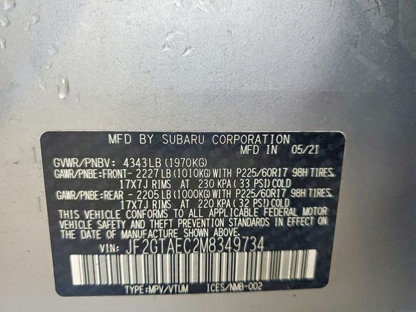 2021 SUBARU CROSSTREK