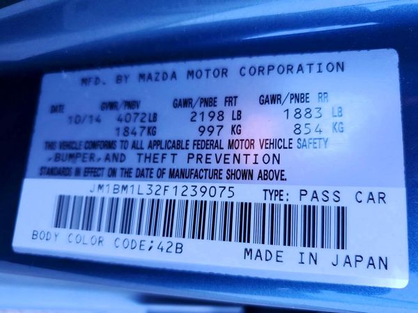 2015 MAZDA 3 Touring/GS