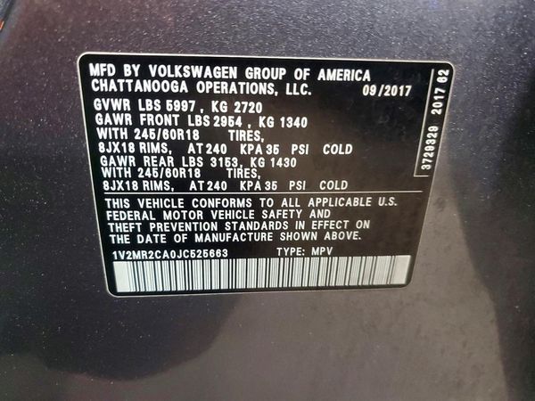 2018 VOLKSWAGEN ATLAS 4Motion SEL