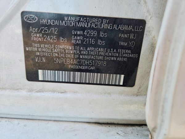 2013 HYUNDAI SONATA