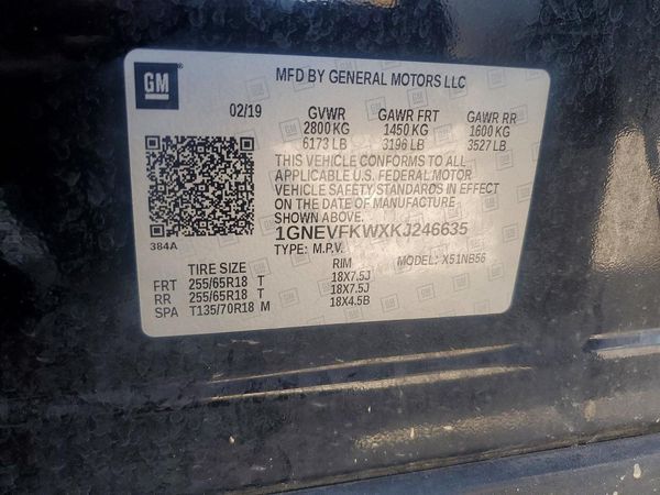 2019 CHEVROLET TRAVERSE