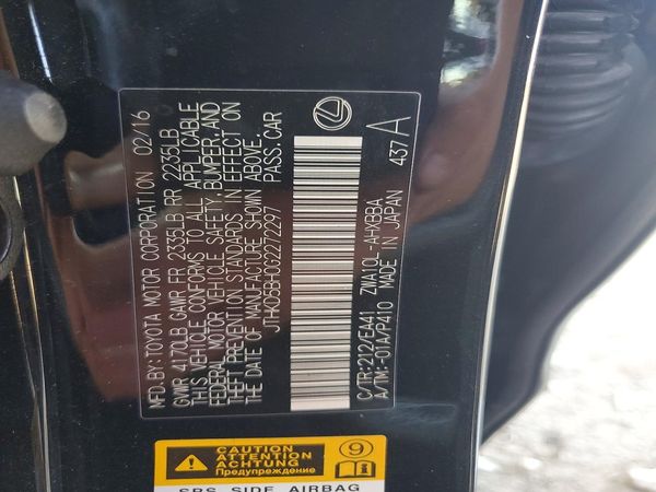 2016 LEXUS CT