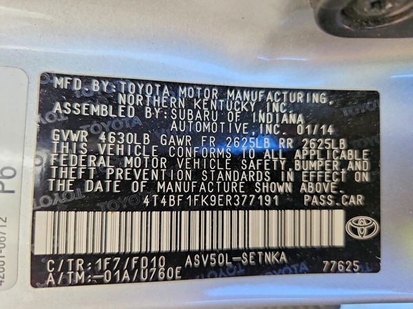 2014 TOYOTA CAMRY