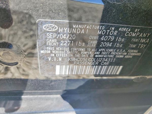2020 HYUNDAI IONIQ Limited