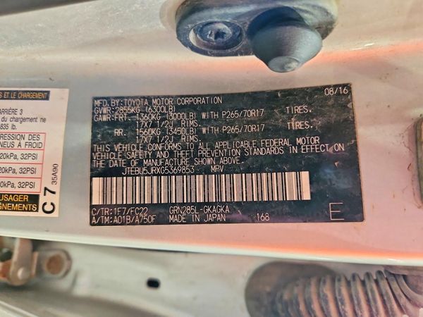 2016 TOYOTA 4RUNNER Base Grade