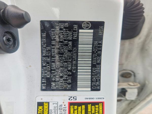 2018 TOYOTA CAMRY L/LE/SE/XLE
