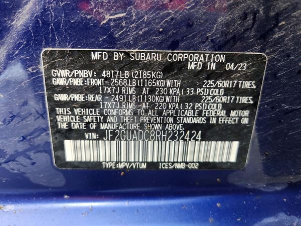 2024 SUBARU CROSSTREK