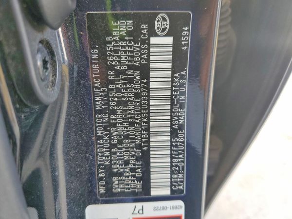 2014 TOYOTA CAMRY
