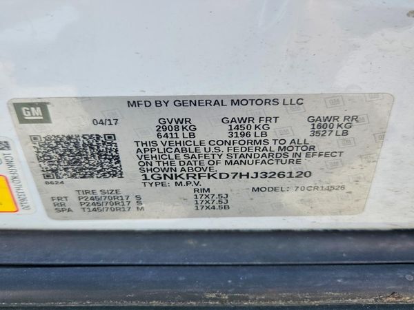 2017 CHEVROLET TRAVERSE