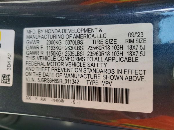 2024 HONDA CRV Sport-L — VINS