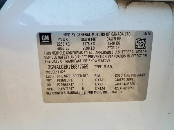 2014 CHEVROLET EQUINOX 2LT