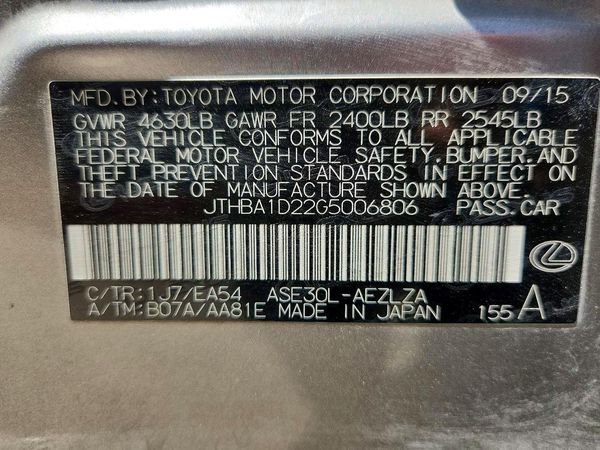 2016 LEXUS IS 200t