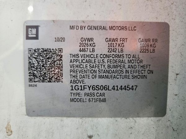 2020 CHEVROLET BOLT EV LT