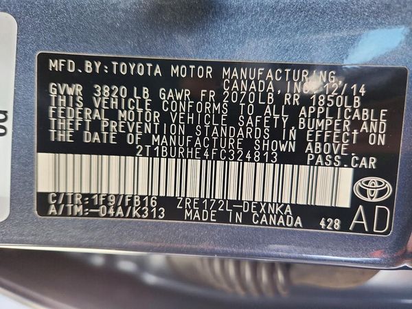 2015 TOYOTA COROLLA