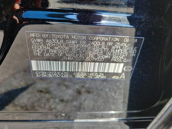 2018 LEXUS IS
