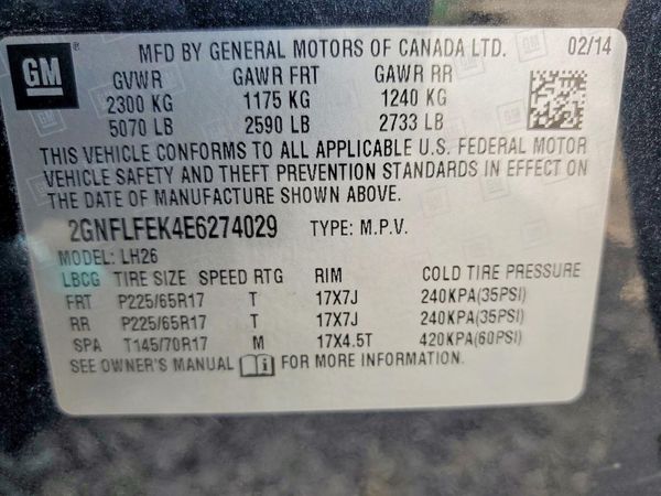 2014 CHEVROLET EQUINOX 1LT