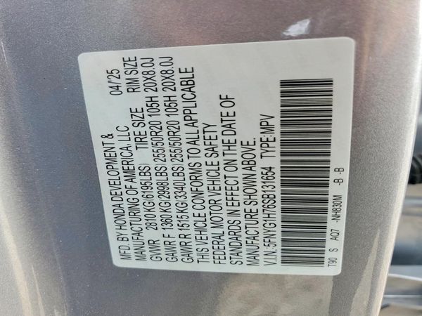 2025 HONDA PILOT TOURING, TOURING HPD