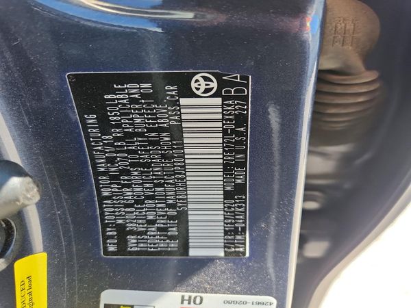 2018 TOYOTA COROLLA L/LE/SE/XLE/XSE — VINS