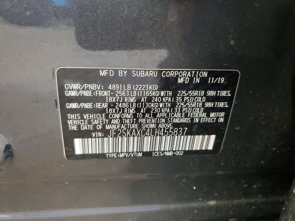 2020 SUBARU FORESTER Trg+ES+NAVI(HK)+KA