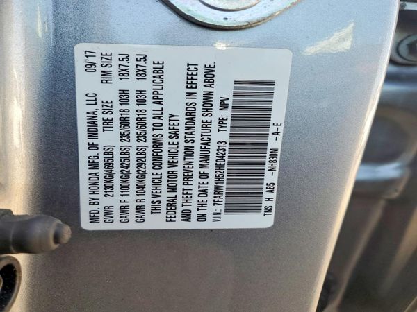 2017 HONDA CRV EX
