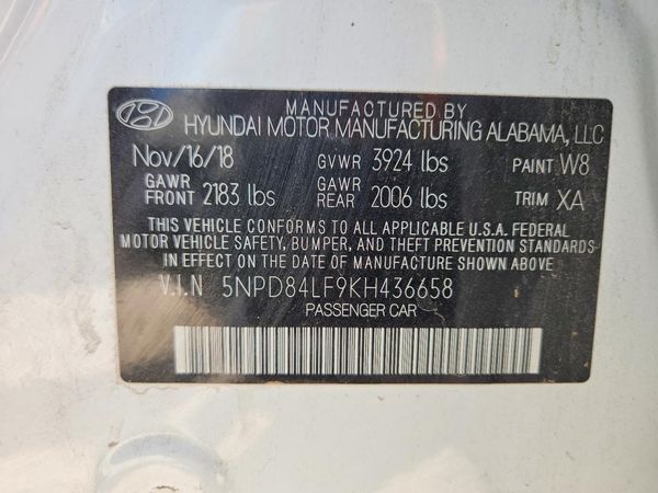2019 HYUNDAI ELANTRA