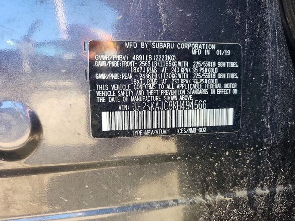2019 SUBARU FORESTER