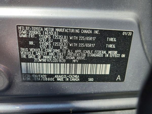 2020 TOYOTA RAV4 XLE